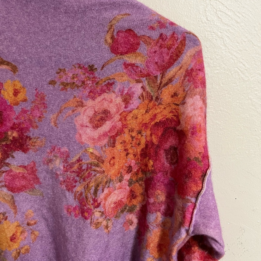 Pilcro Floral Cashmere Sweater - Picture 5 of 9